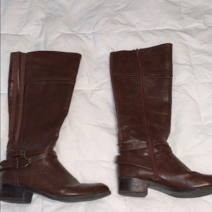 Brown riding boots